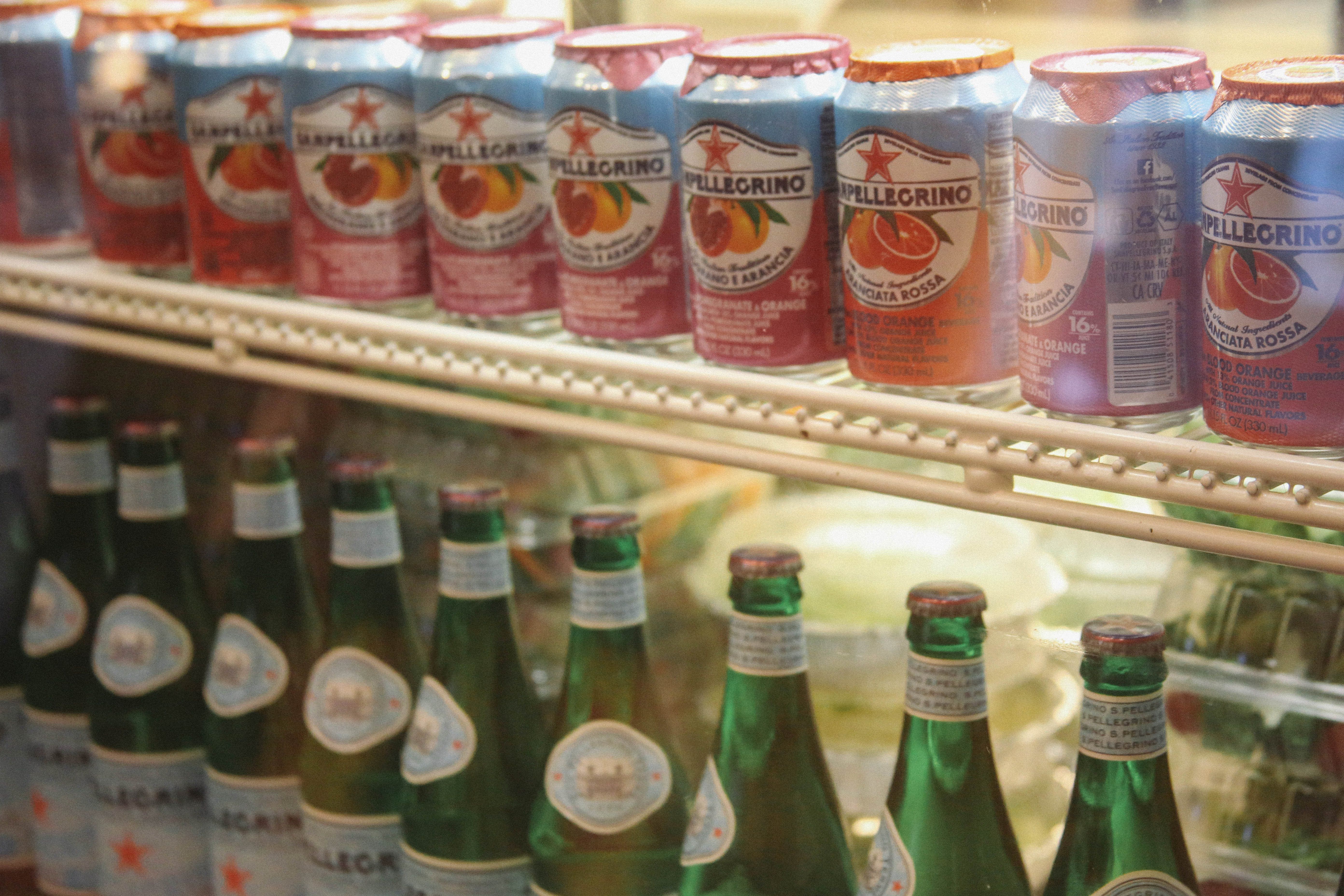 canned and bottled beverages