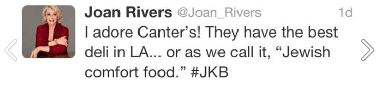 Canters Restaurant Joan Rivers