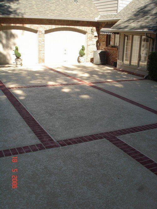 Spray Texture - Driveway - Soldier Course Brick Stencil