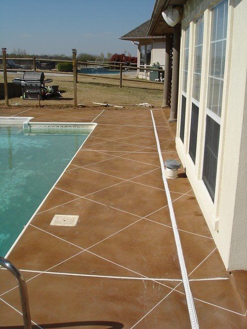 Stain & Score - Pool Deck1 (Walnut)