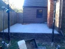 New concrete rear patio