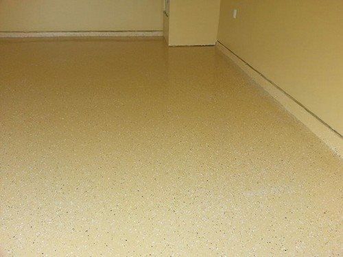 Epoxy-Urethane with color chips - Garage floor