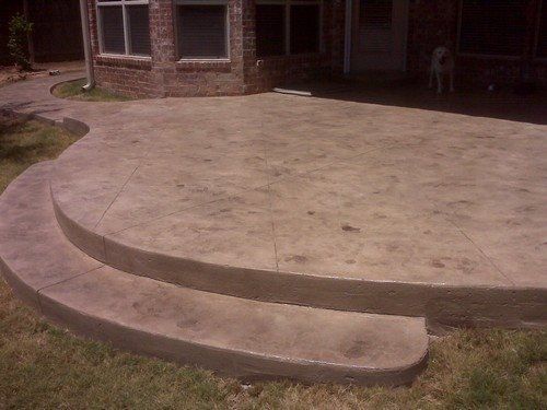 Stamped Concrete - Italian Slate (Sun Buff w Dark Walnut & Silver)