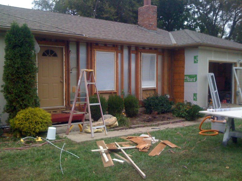 Removal of rotten masonite siding and installing hardi cement fiber-board
