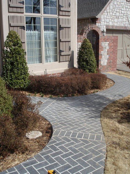 Spray Texture - Herringbone Brick Stencil