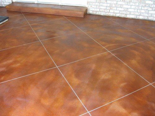 Hand Trowel Overlay - Stain & Scored (Cola)