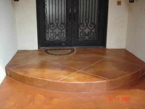 Stained Concrete & Score - Entry