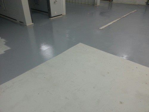 During the application of epoxy coating
