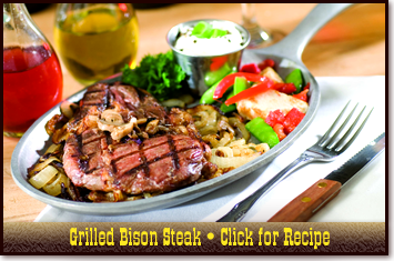 grilled bison steak