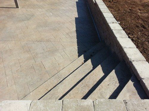 Stamped Concrete - Patio - Royal Ashlar (Antique White with Brown Derby & Charcoal)