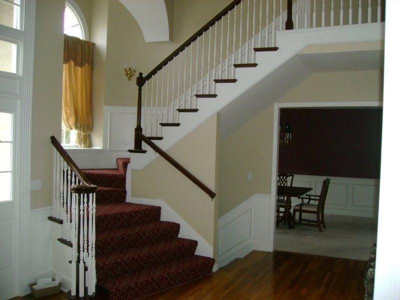 Interior remodel with new stair trim and entire paint