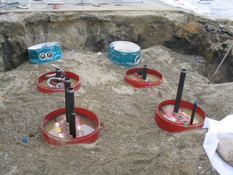 barells on the ground