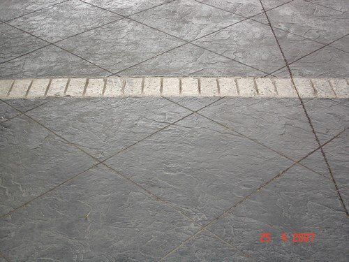Stamped Concrete - Entrance - Scored Italian Slate (Gray with Charcoal)