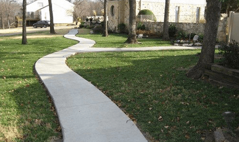 concrete on driveway