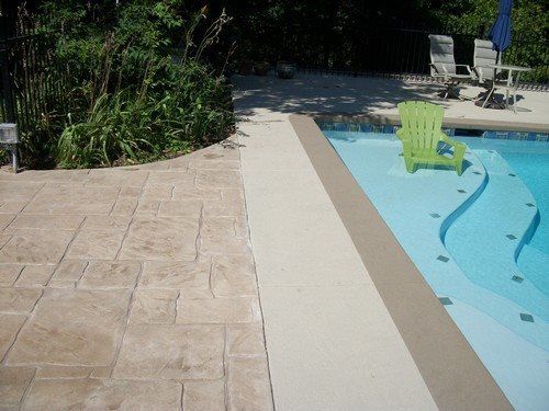 Stamped Concrete - Patio - European Ashlar (Sun Buff with Sand Buff)