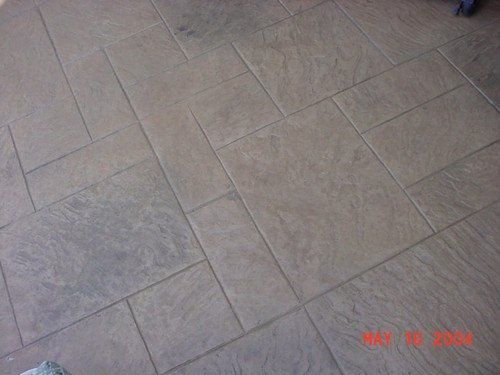 Stamped Concrete - Royal Ashlar (Antique White with Light Taupe)