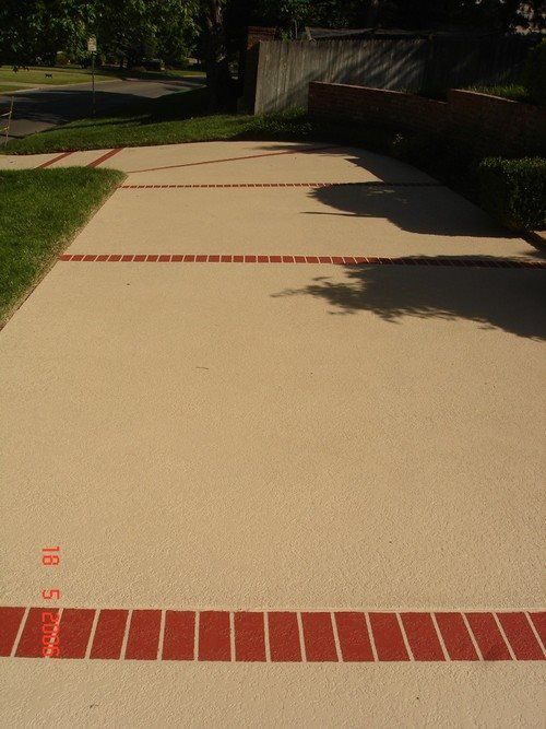 Spray Texture - Driveway -Soldier Course Brick Border Stencil