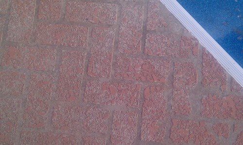 Before (Herringbone Pattern) - Pool Decks