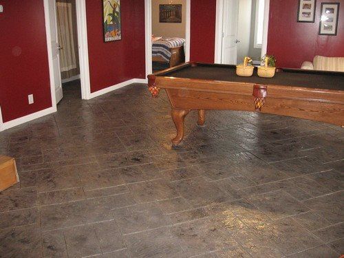 Stamped Concrete - Interior Floor - Royal Ashlar (Silver with Charcoal)