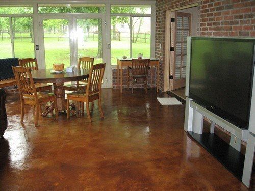 Stained Concrete - Interior Floor (English Red)