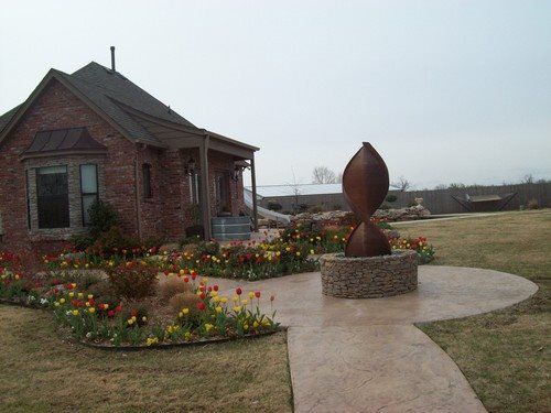 Walk & Fountain - Old Granite