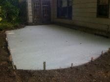 New patio after rotten deck demolition