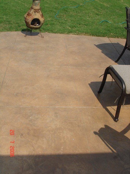 Stamped Concrete - Patio - Italian Slate (Almond with Brown Derby & Light Charcoal)